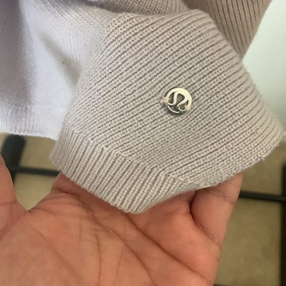 Lululemon Exaltation Wrap Reversible Cardigan Knit Shrug Sweater Cotton Silk O/S - Picture 8 of 10